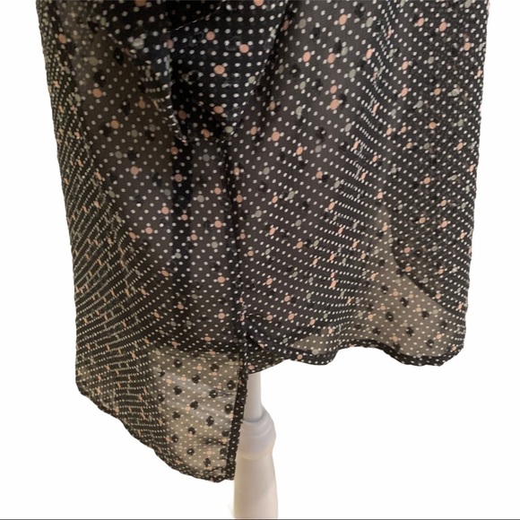 CAbi Black Swiss Dot Sheer Top Style #239 Sz S - Picture 8 of 10